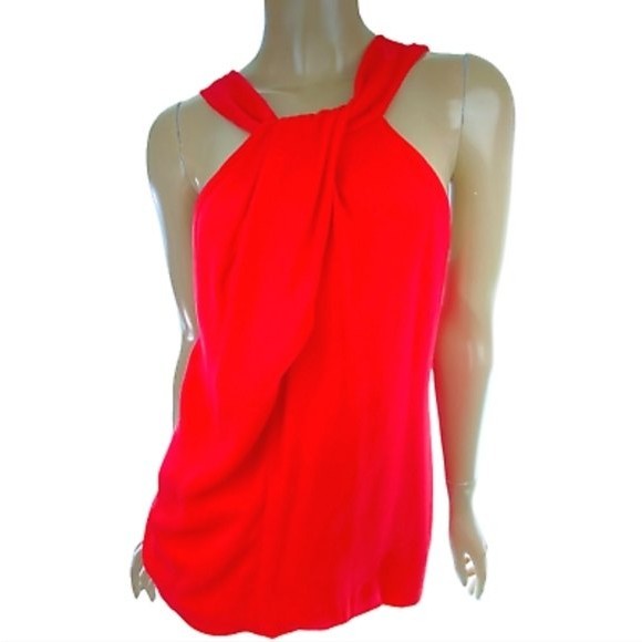 NWOT Nicholas Womens Crepe Twist Front Top Blouse Sleeveless Halter Style Size 4 - Picture 4 of 12
